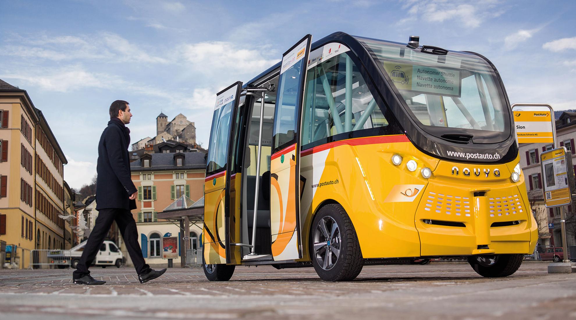 The first autonomous bus shuttles ran in the Swiss city of Sion between 2016 and 2019